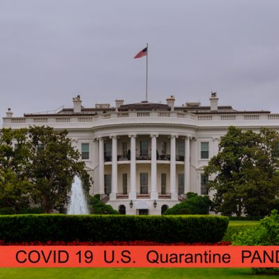 Pandemic canceled travel US quarantine covid-19 White House in Washington DC, is the home and residence of the President of the United States of America and popular tourist attraction