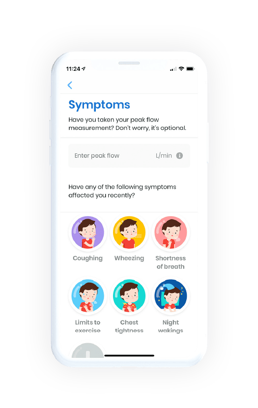 feature_3@2x Symptom tracker - Records self-reported symptoms, and tracks medication use and triggers