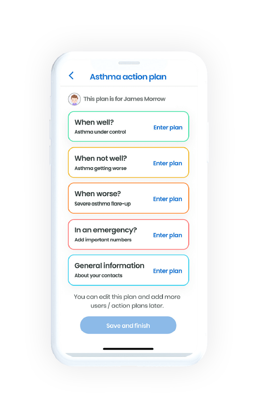 feature_4@2x Asthma Action plan - Digitizes the Asthma Action Plan and allows users to share their data with health professionals