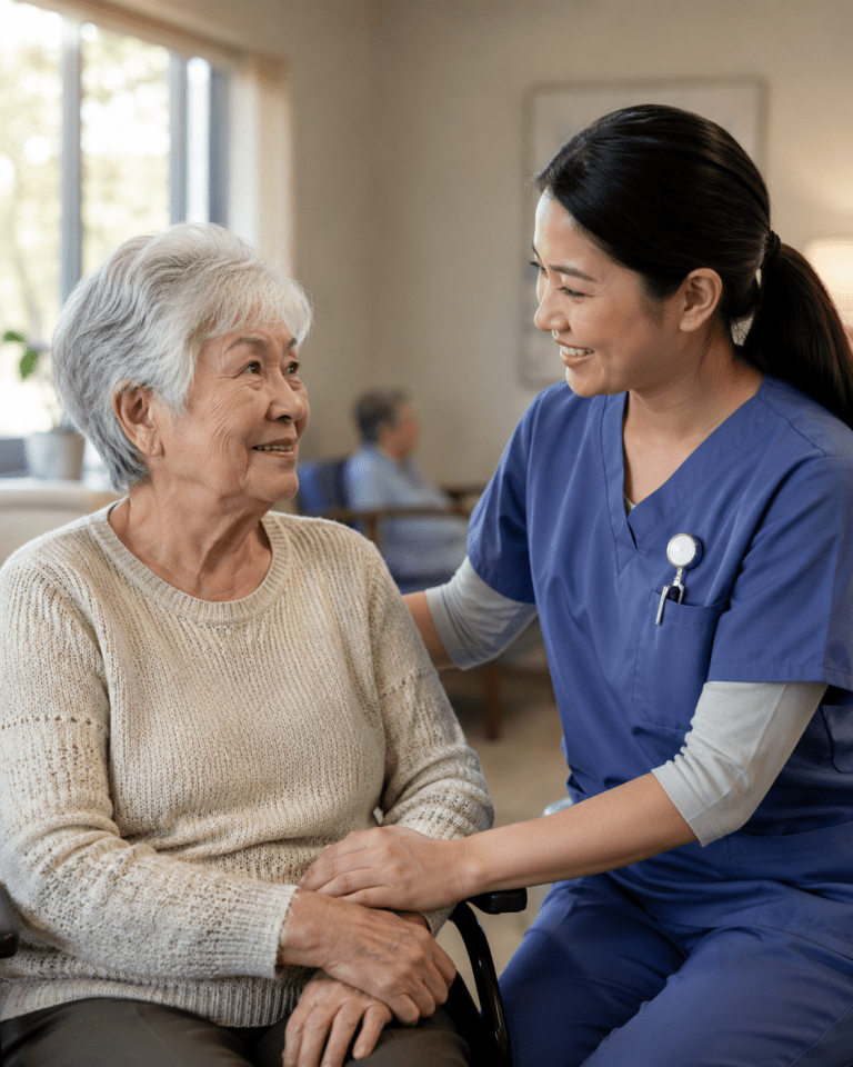 Clinician supporting connected care in a long-term or post-acute setting