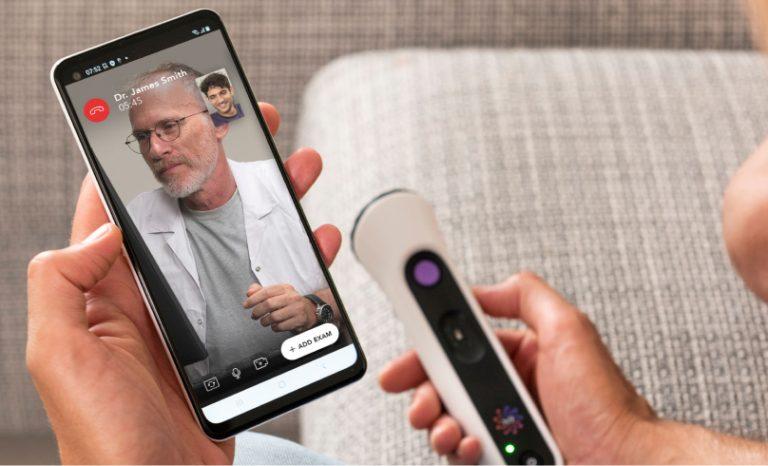 N9+ smartphone app connected to a clinician