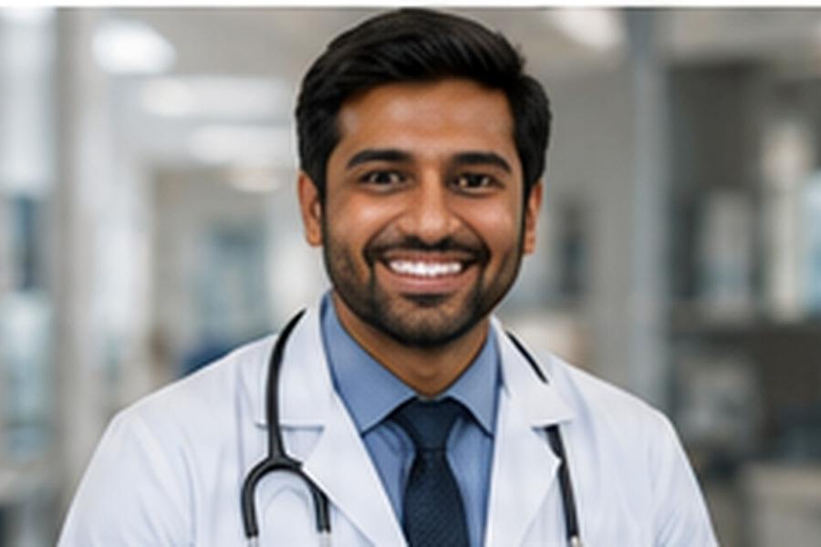 Clinician reviewing connected-care information during a remote encounter