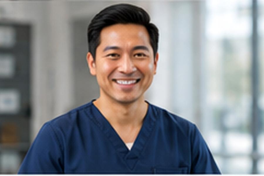 Primary-care clinician working in a connected virtual-care setting