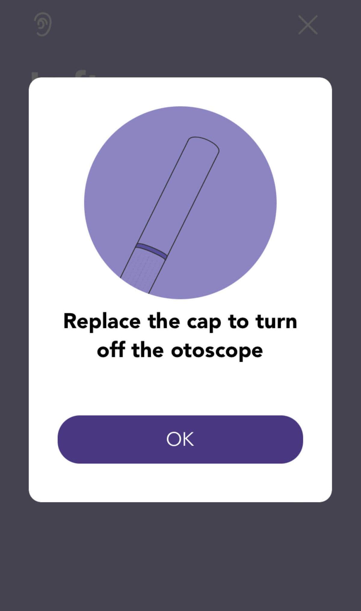 Ears N9+ app guidance screen