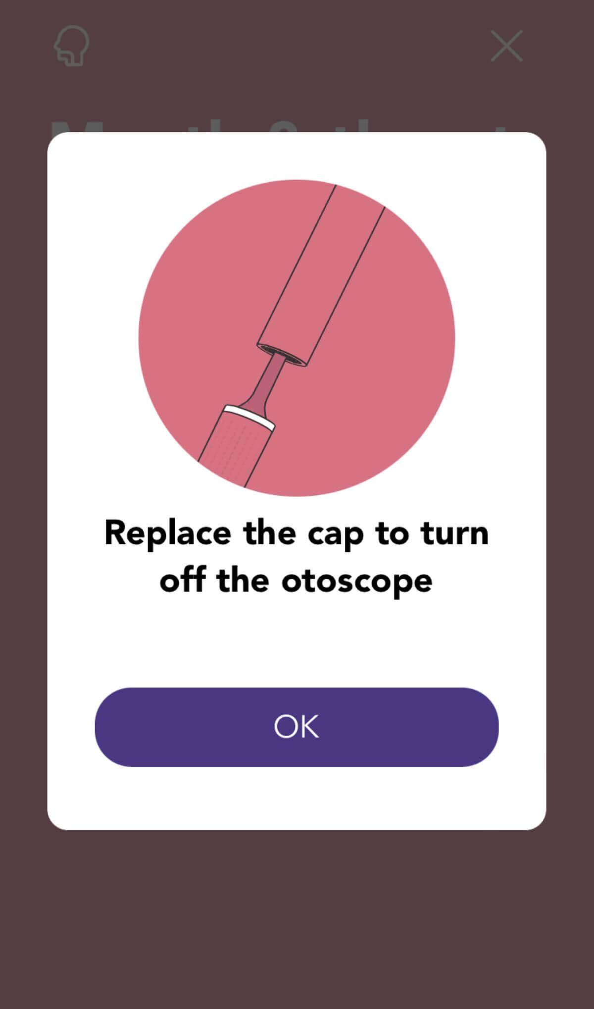 Mouth & Throat N9+ app guidance screen