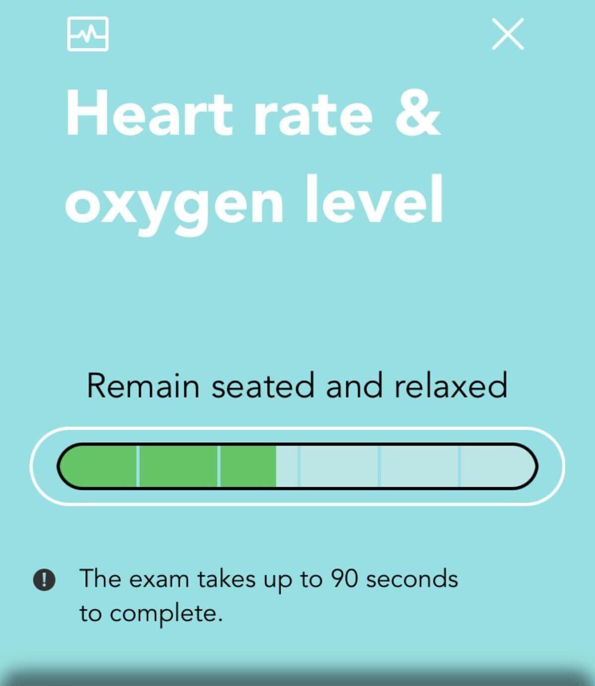 Heart Rate & Oxygen Level N9+ app guidance screen