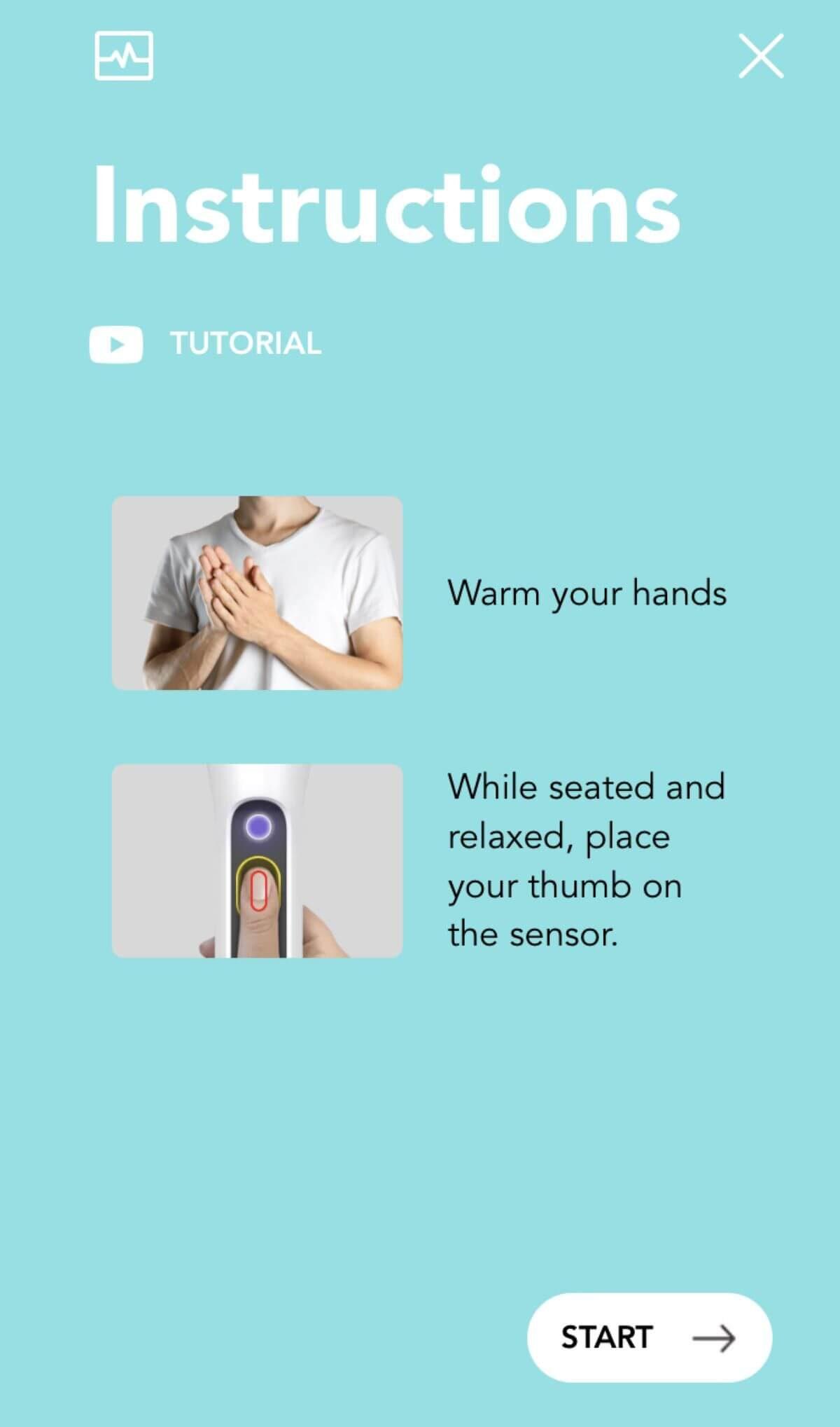 Heart Rate & Oxygen Level N9+ app guidance screen