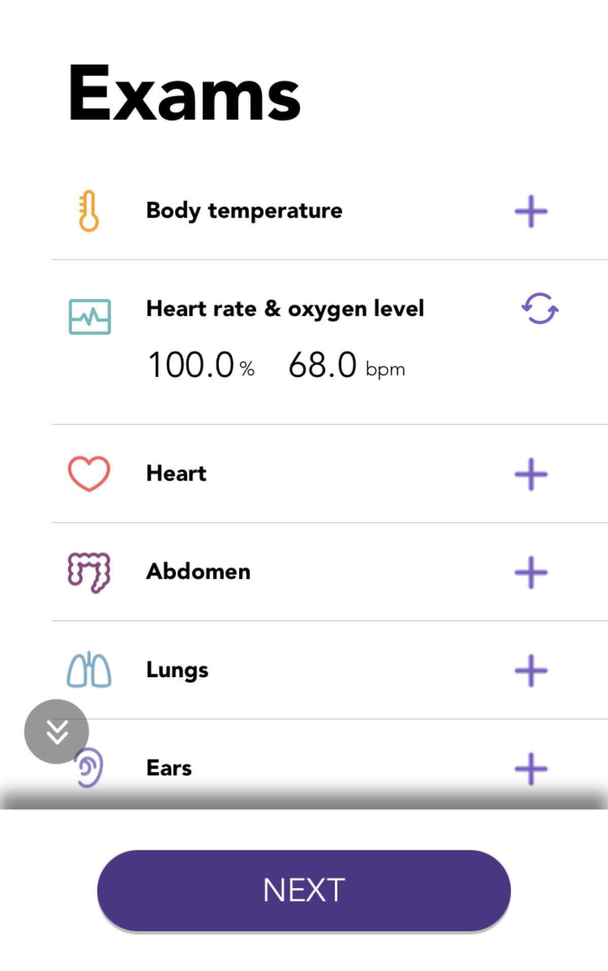 Heart Rate & Oxygen Level N9+ app guidance screen