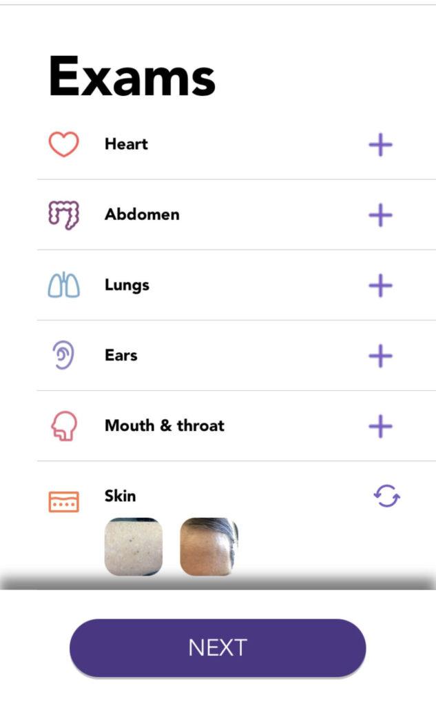 Skin N9+ app guidance screen